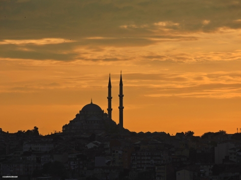 Il profilo di Saultanahmet al tramonto Cabiria Magni Istanbul
