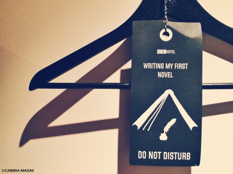 Do not disturb - Writing my first novel. Cabiria Magni @Volkshotel, Amsterdam